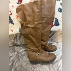 Brown Riding Boots Knee-High Women's Boots
